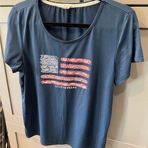 Lucky Brand Blue Graphic Short Sleeve Tee